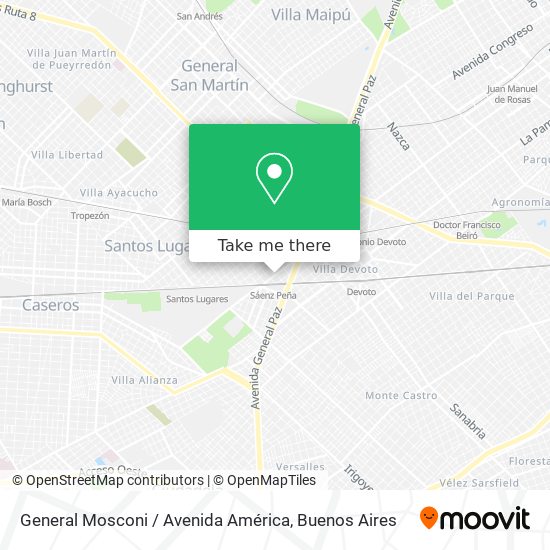 General Mosconi / Avenida América map
