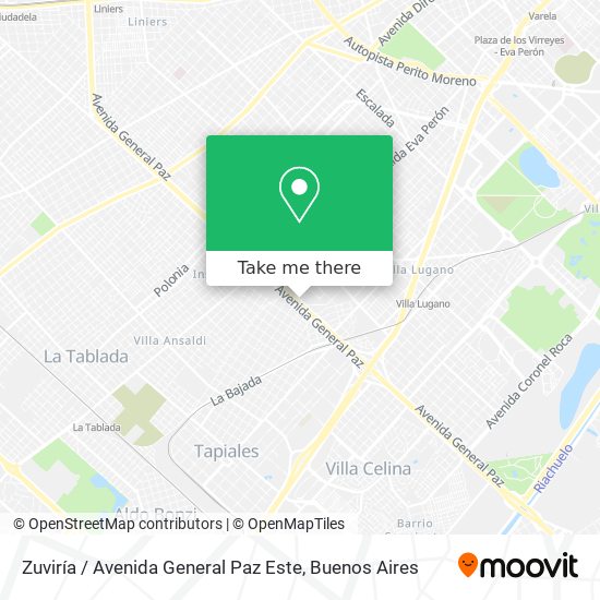 Zuviría / Avenida General Paz Este map