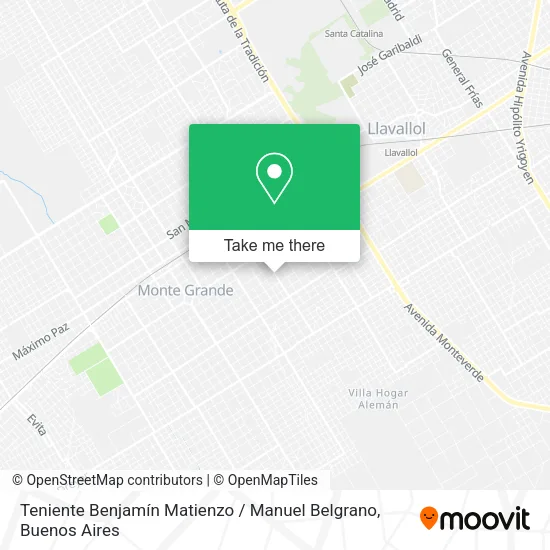 Mapa de Teniente Benjamín Matienzo / Manuel Belgrano
