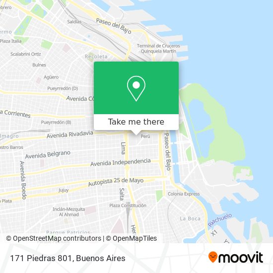 171 Piedras 801 map