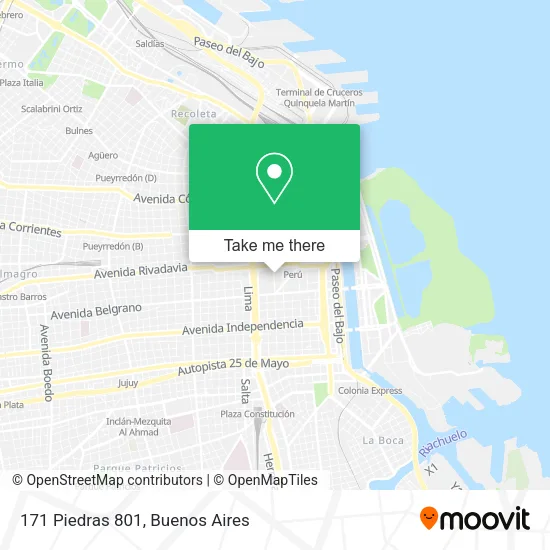171 Piedras 801 map