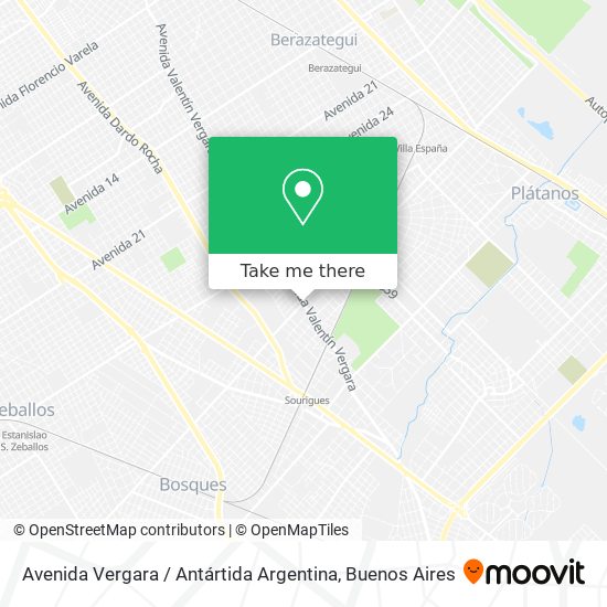Avenida Vergara / Antártida Argentina map