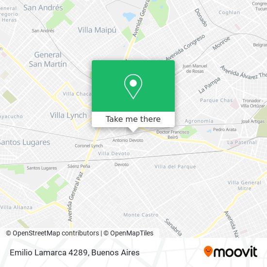 Emilio Lamarca 4289 map