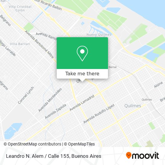 Leandro N. Alem / Calle 155 map