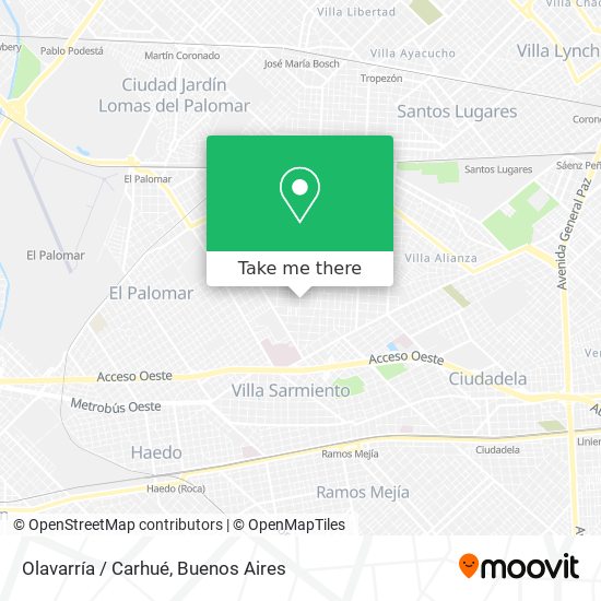 Olavarría / Carhué map