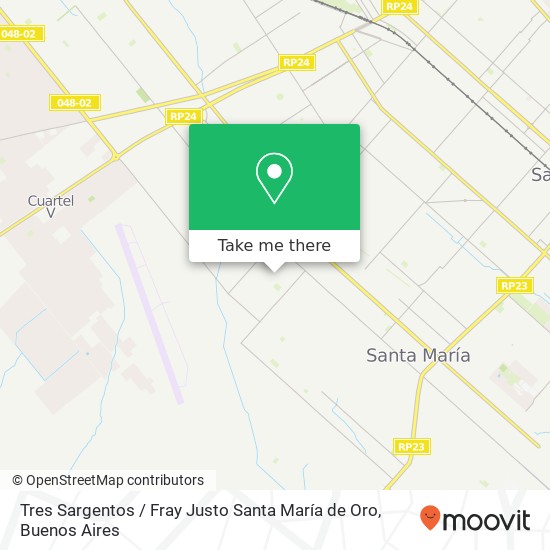 Tres Sargentos / Fray Justo Santa María de Oro map