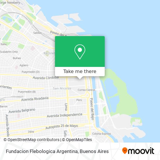 Mapa de Fundacion Flebologica Argentina