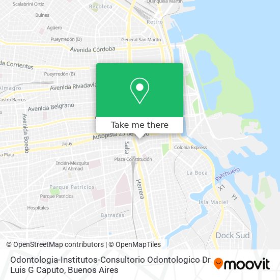 Odontologia-Institutos-Consultorio Odontologico Dr Luis G Caputo map
