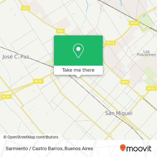 Sarmiento / Castro Barros map