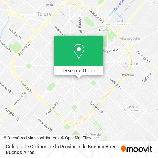 Colegio de Ópticos de la Provincia de Buenos Aires map