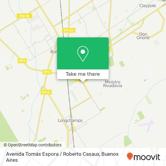 Mapa de Avenida Tomás Espora / Roberto Casaux