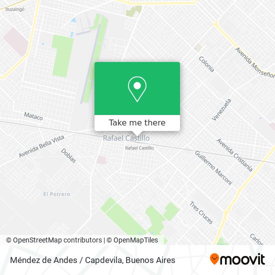 Méndez de Andes / Capdevila map
