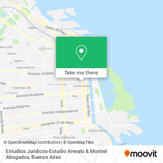 Estudios Juridicos-Estudio Arevalo & Montiel Abogados map