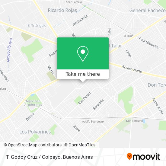 Mapa de T. Godoy Cruz / Colpayo