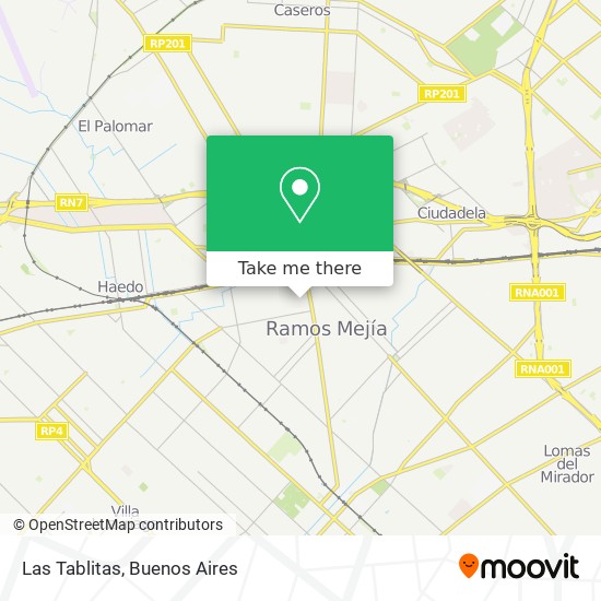 Las Tablitas map