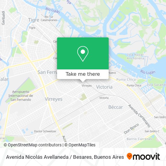 Avenida Nicolás Avellaneda / Besares map