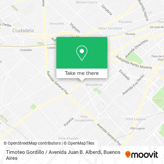 Timoteo Gordillo / Avenida Juan B. Alberdi map