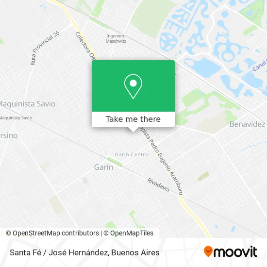Mapa de Santa Fé / José Hernández