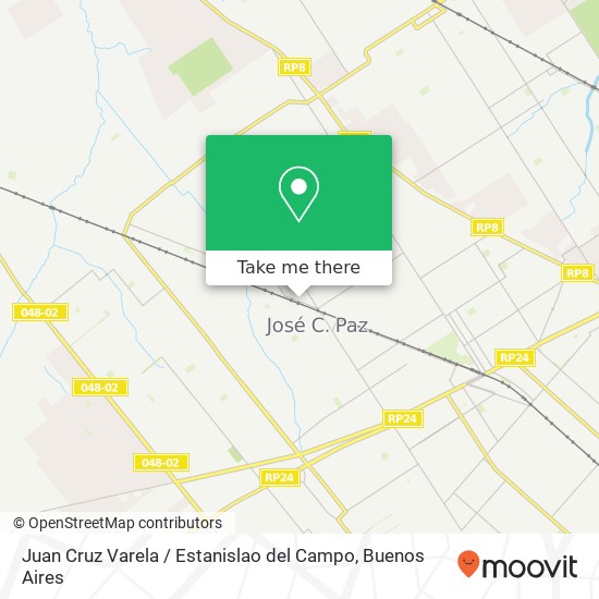 Mapa de Juan Cruz Varela / Estanislao del Campo