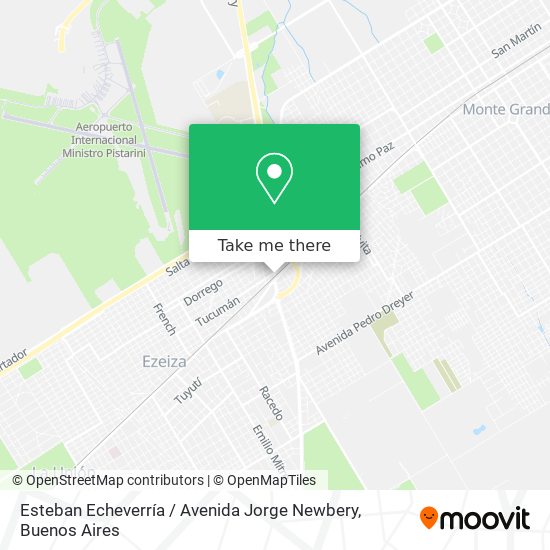 Mapa de Esteban Echeverría / Avenida Jorge Newbery