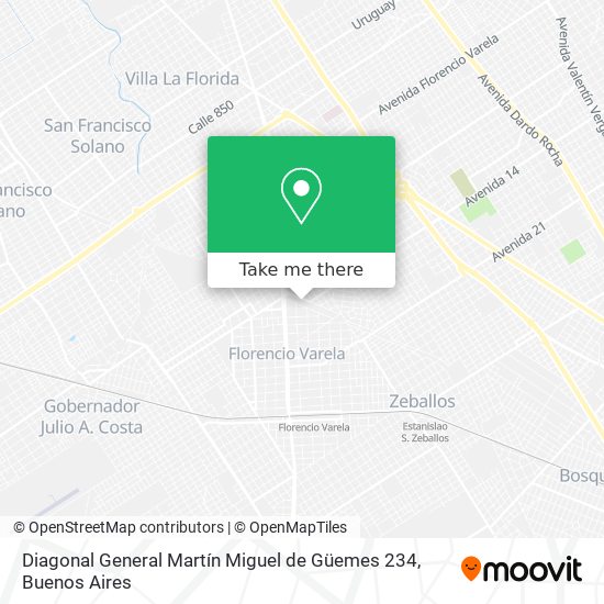 Diagonal General Martín Miguel de Güemes 234 map