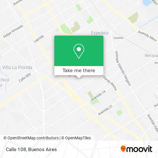 Calle 108 map