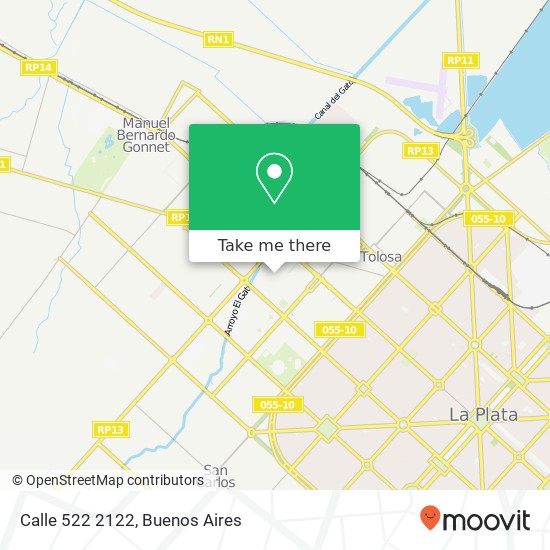 Calle 522 2122 map