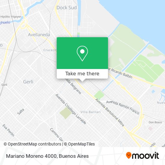 Mariano Moreno 4000 map