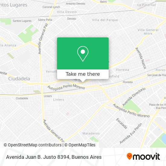 Avenida Juan B. Justo 8394 map