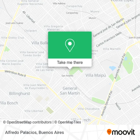 Mapa de Alfredo Palacios