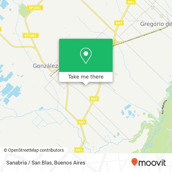 Sanabria / San Blas map