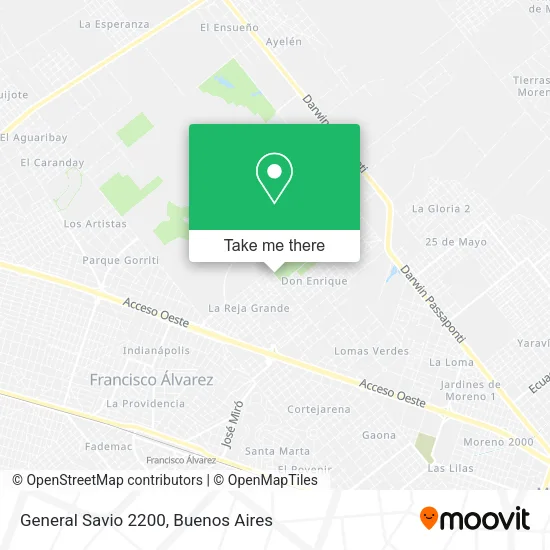 Mapa de General Savio 2200