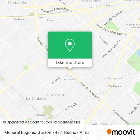 Mapa de General Eugenio Garzón 7477