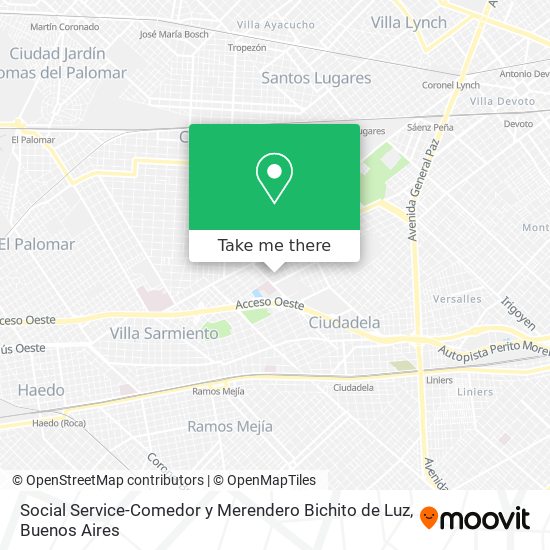 Social Service-Comedor y Merendero Bichito de Luz map
