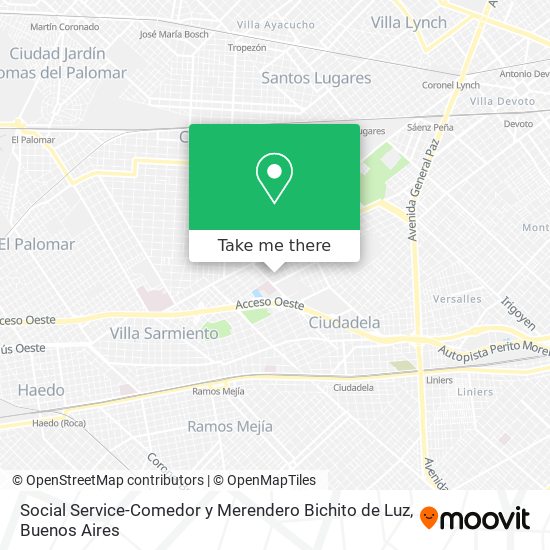 Mapa de Social Service-Comedor y Merendero Bichito de Luz