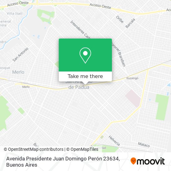 Avenida Presidente Juan Domingo Perón 23634 map