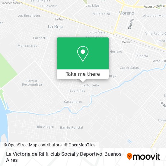 La Victoria de Rififi, club Social y Deportivo map