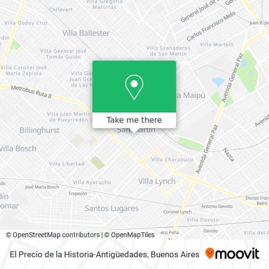 El Precio de la Historia-Antigüedades map