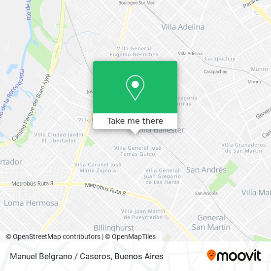 Manuel Belgrano / Caseros map