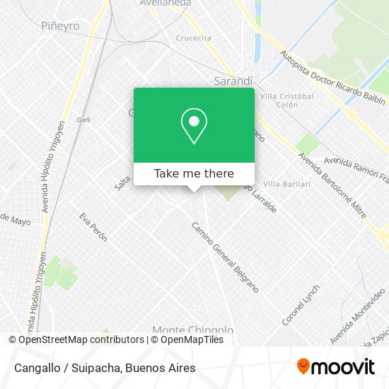 Cangallo / Suipacha map