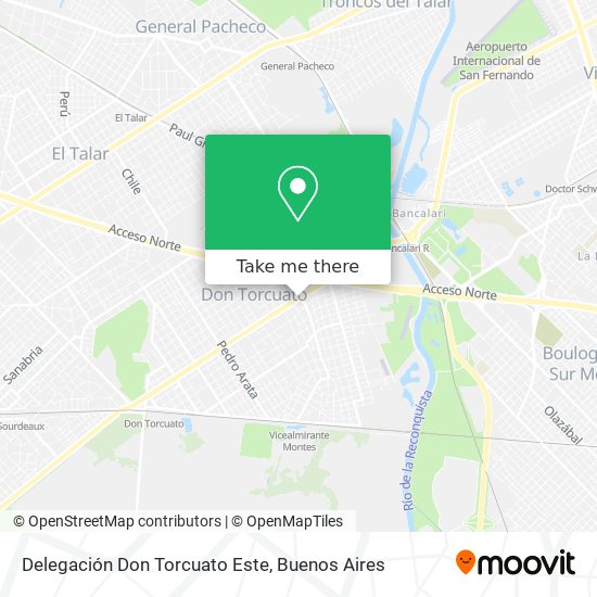 Mapa de Delegación Don Torcuato Este