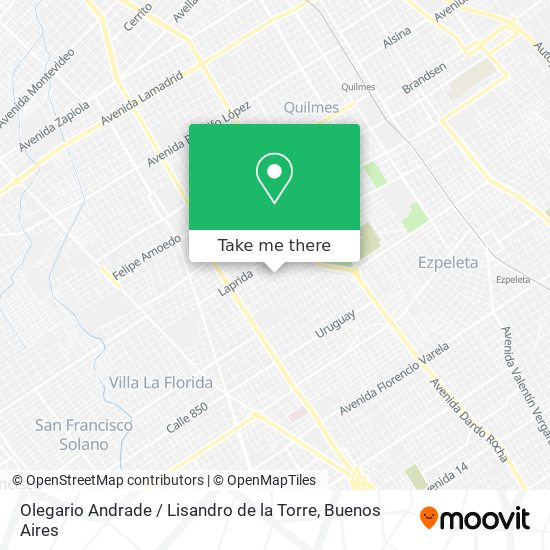 Mapa de Olegario Andrade / Lisandro de la Torre