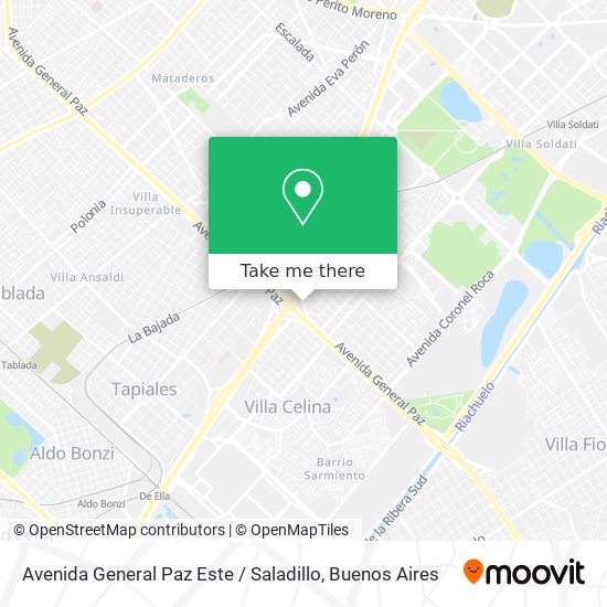 Mapa de Avenida General Paz Este / Saladillo