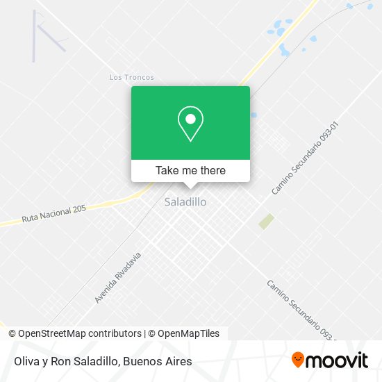 Oliva y Ron Saladillo map