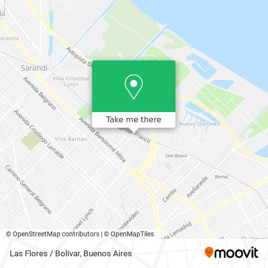 Las Flores / Bolívar map