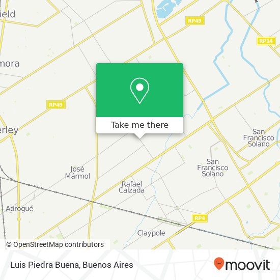 Luis Piedra Buena map