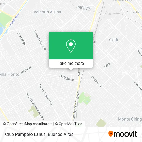 Mapa de Club Pampero Lanus