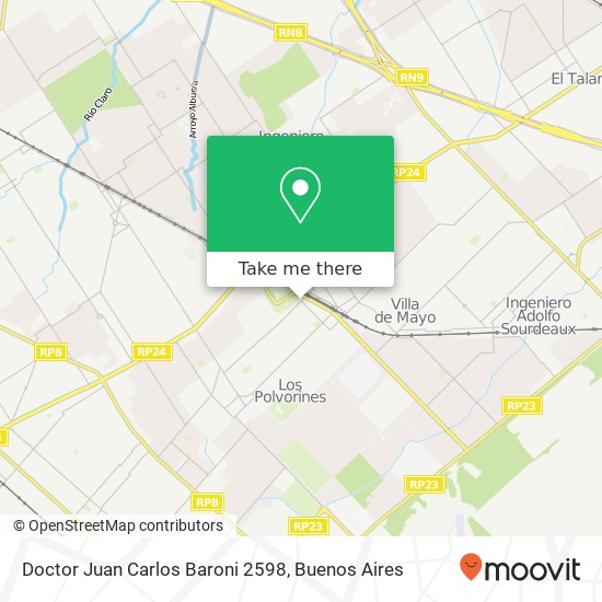 Doctor Juan Carlos Baroni 2598 map