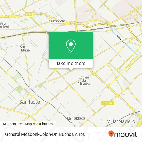 General Mosconi-Colón-Dn map