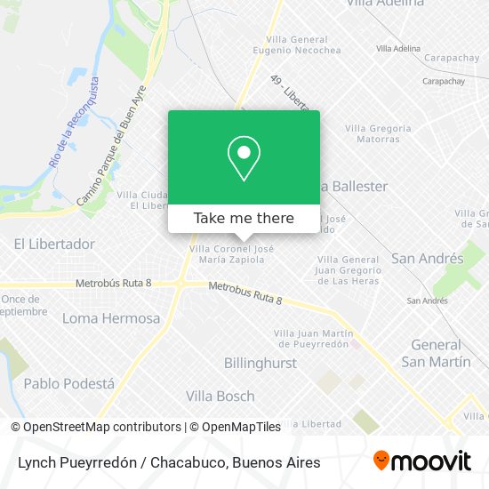 Lynch Pueyrredón / Chacabuco map